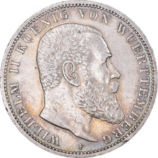 Coin, German States, WURTTEMBERG, Wilhelm II, 3 Mark, 1909, Freudenstadt