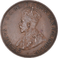Coin, Australia, George V, 1/2 Penny, 1933, Melbourne, EF(40-45), Bronze, KM:22