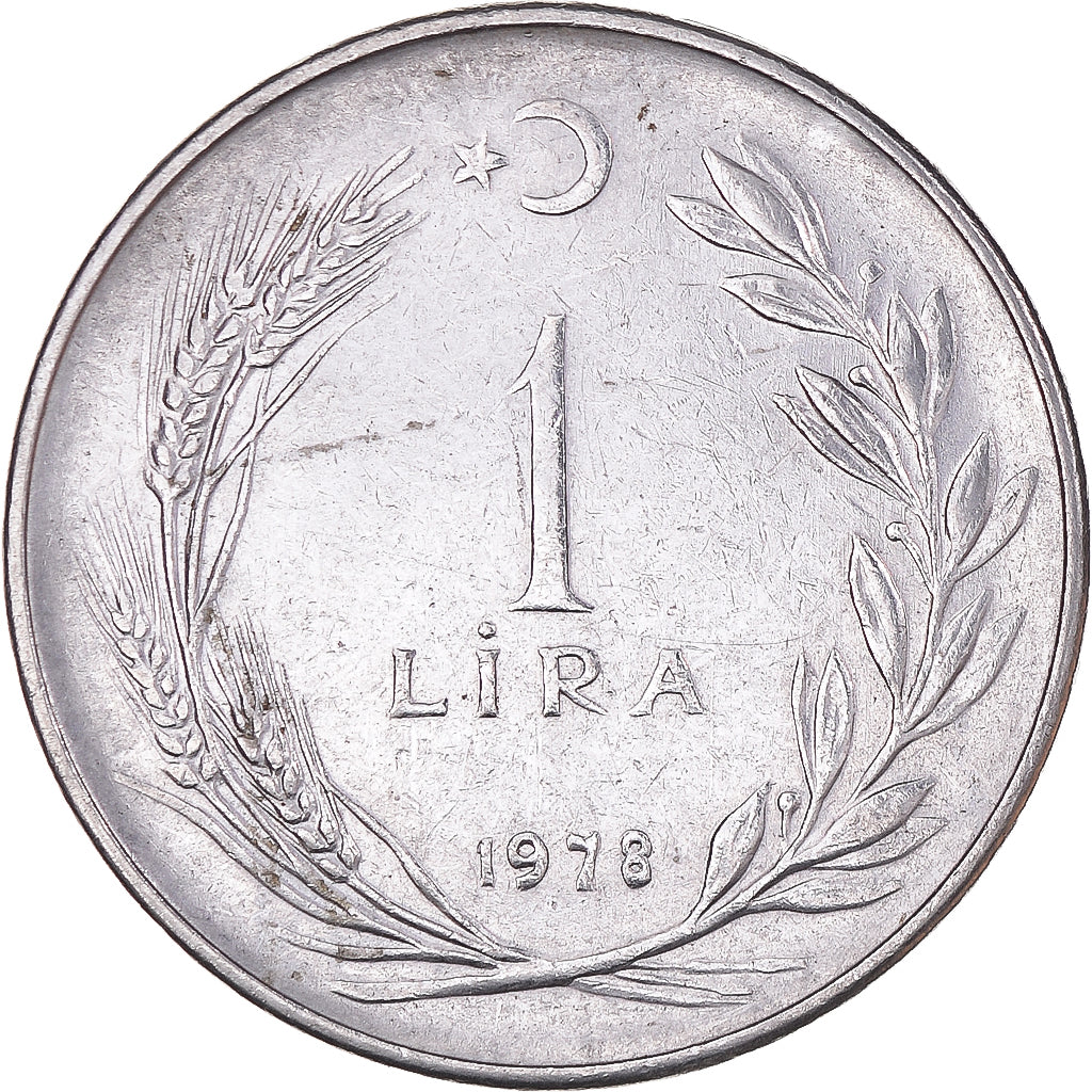 Moneta, Turchia, Lira, 1978, MB+, Acciaio inossidabile, KM:889a.2