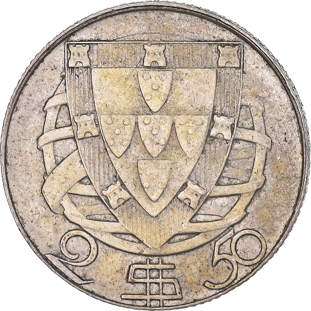 Coin, Portugal, 2-1/2 Escudos, 1940, VF(30-35), Silver, KM:580