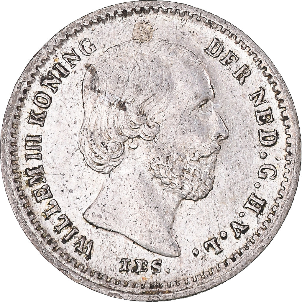 Munten, Nederland, William III, 5 Cents, 1869, ZF, Zilver, KM:91
