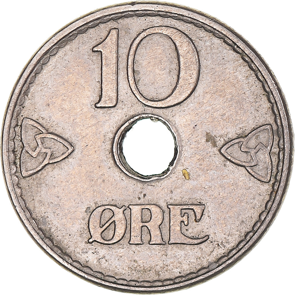 Münze, Norwegen, Haakon VII, 10 Öre, 1939, SS, Kupfer-Nickel, KM:383