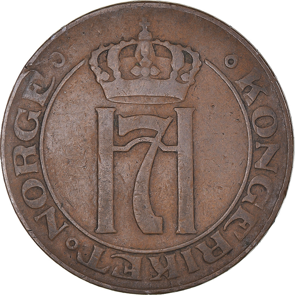 Munten, Noorwegen, Haakon VII, 5 Öre, 1921, Kongsberg, FR+, Bronzen, KM:368