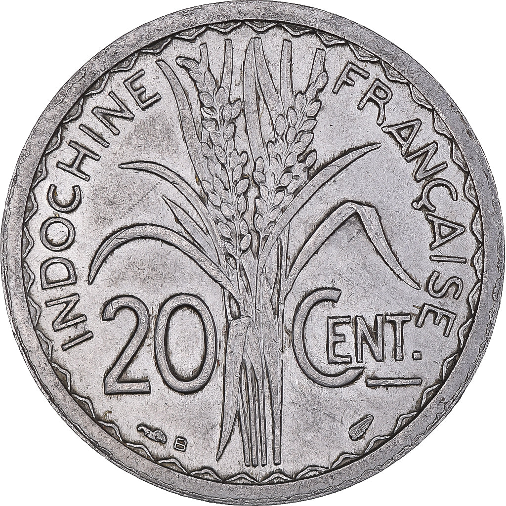 Coin, FRENCH INDO-CHINA, 20 Cents, 1945, Beaumont - Le Roger, VF(30-35)