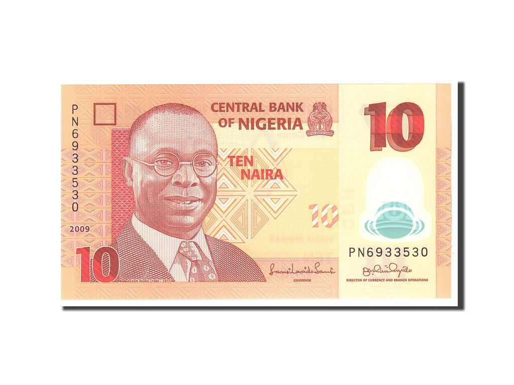 Nigeria, 10 Naira, 2009, KM:39a, Undated, UNC(65-70)
