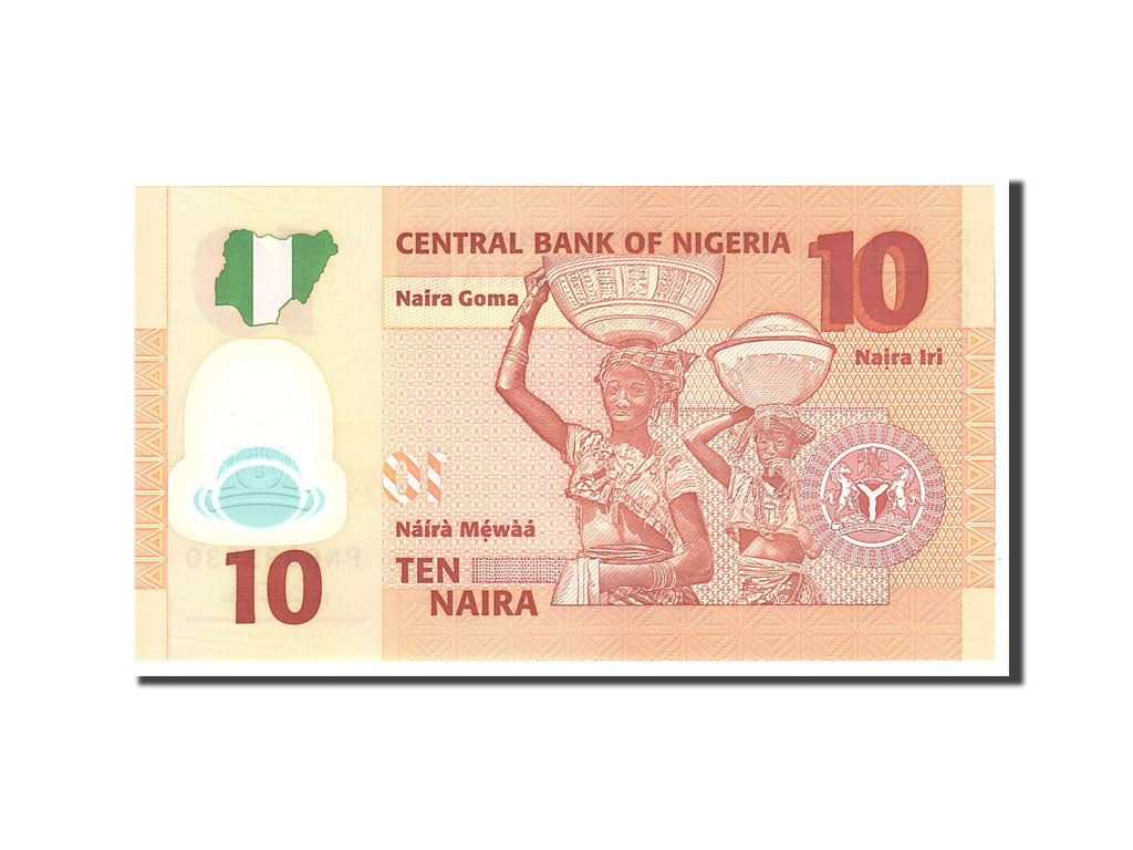 Nigeria, 10 Naira, 2009, KM:39a, Undated, UNC(65-70)