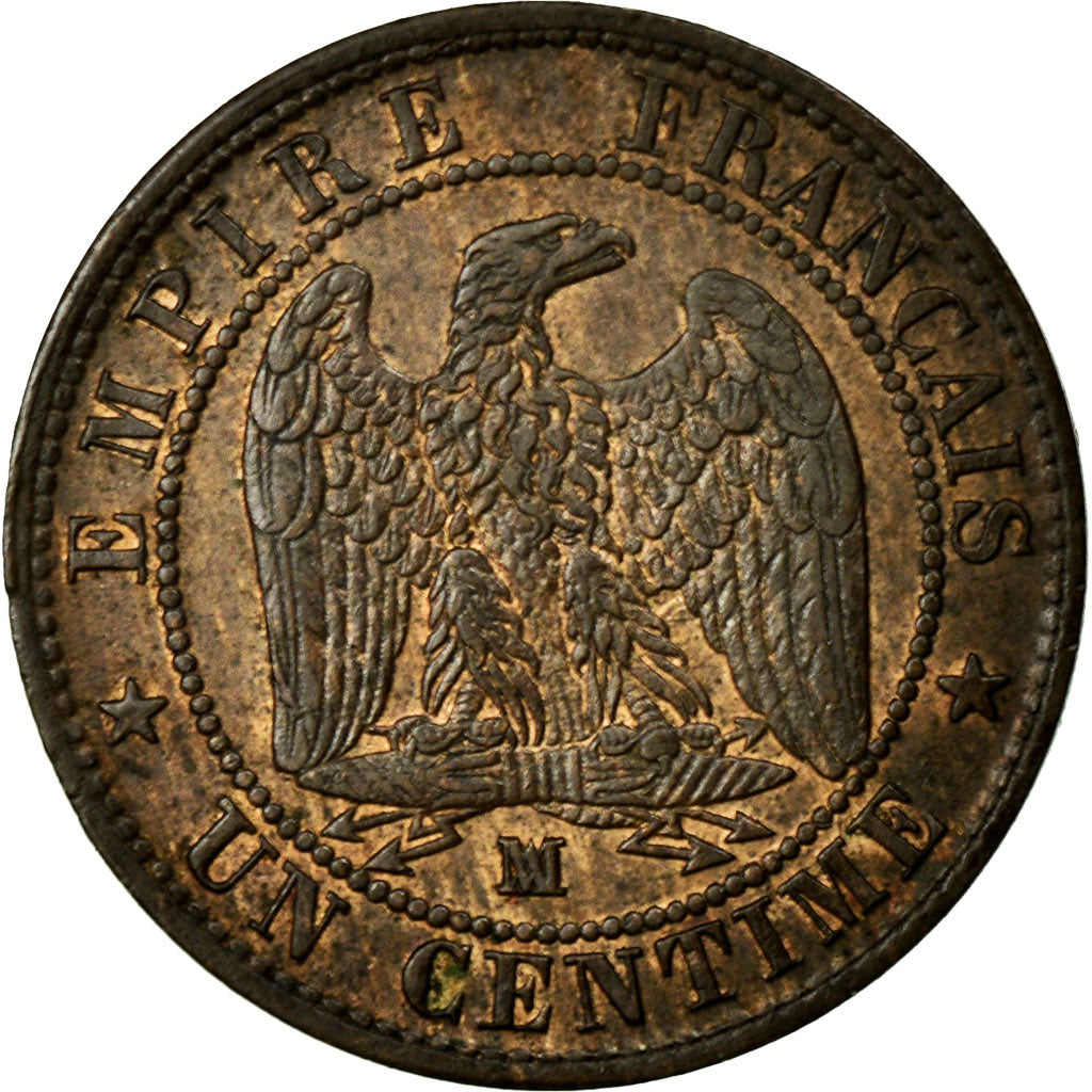 Moneda, Francia, Napoleon III, Napoléon III, Centime, 1854, Marseille, EBC