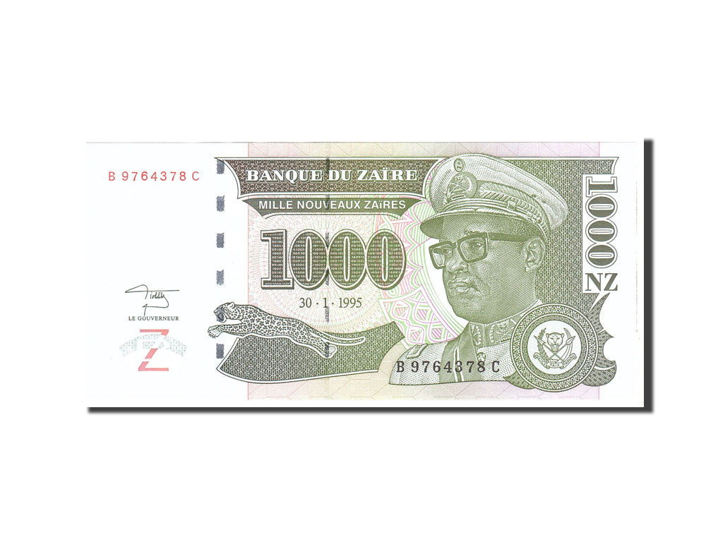 Banknote, Zaire, 1000 Nouveaux Zaïres, 1995, 1995-01-30, KM:66a, UNC(65-70)