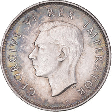 Coin, South Africa, George VI, 6 Pence, 1938, AU(50-53), Silver, KM:27
