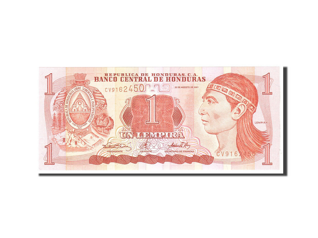 Honduras, 1 Lempira, 2001, KM:84b, 2001-08-30, UNC(65-70)