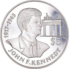 Münze, Neuseeland, 5 Dollars, 1992, NIUE.John F. Kennedy.BE, UNZ, Silber, KM:76