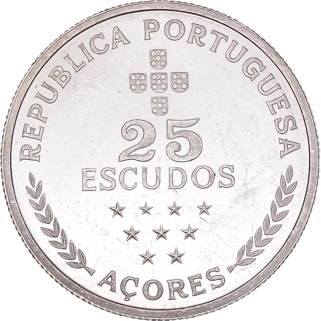 Moeda, Portugal, 25 Escudos, 1980, Autonomie régionale des Açores ,BE