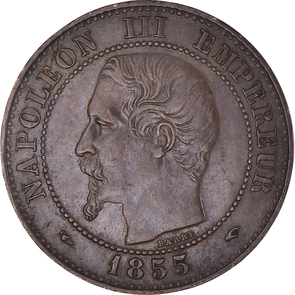 Münze, Frankreich, Napoleon III, 2 Centimes, 1855, Paris, SS+, Bronze