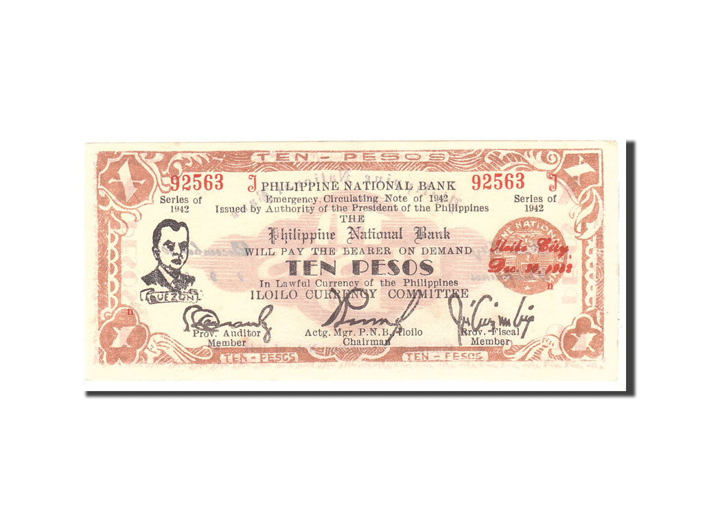 Banknote, Philippines, 10 Pesos, 1942, Undated, KM:S317a, UNC(65-70)