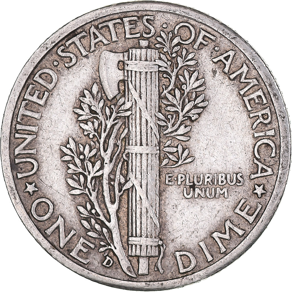Coin, United States, Mercury Dime, Dime, 1944, U.S. Mint, Denver, EF(40-45)