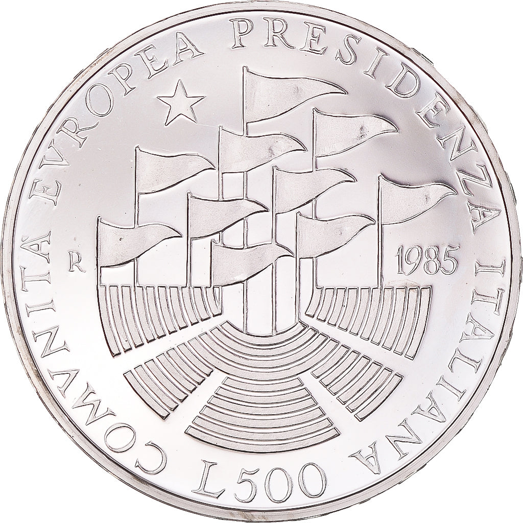 Munten, Italië, 500 Lire, 1985, Rome, Italian Presidency of the European