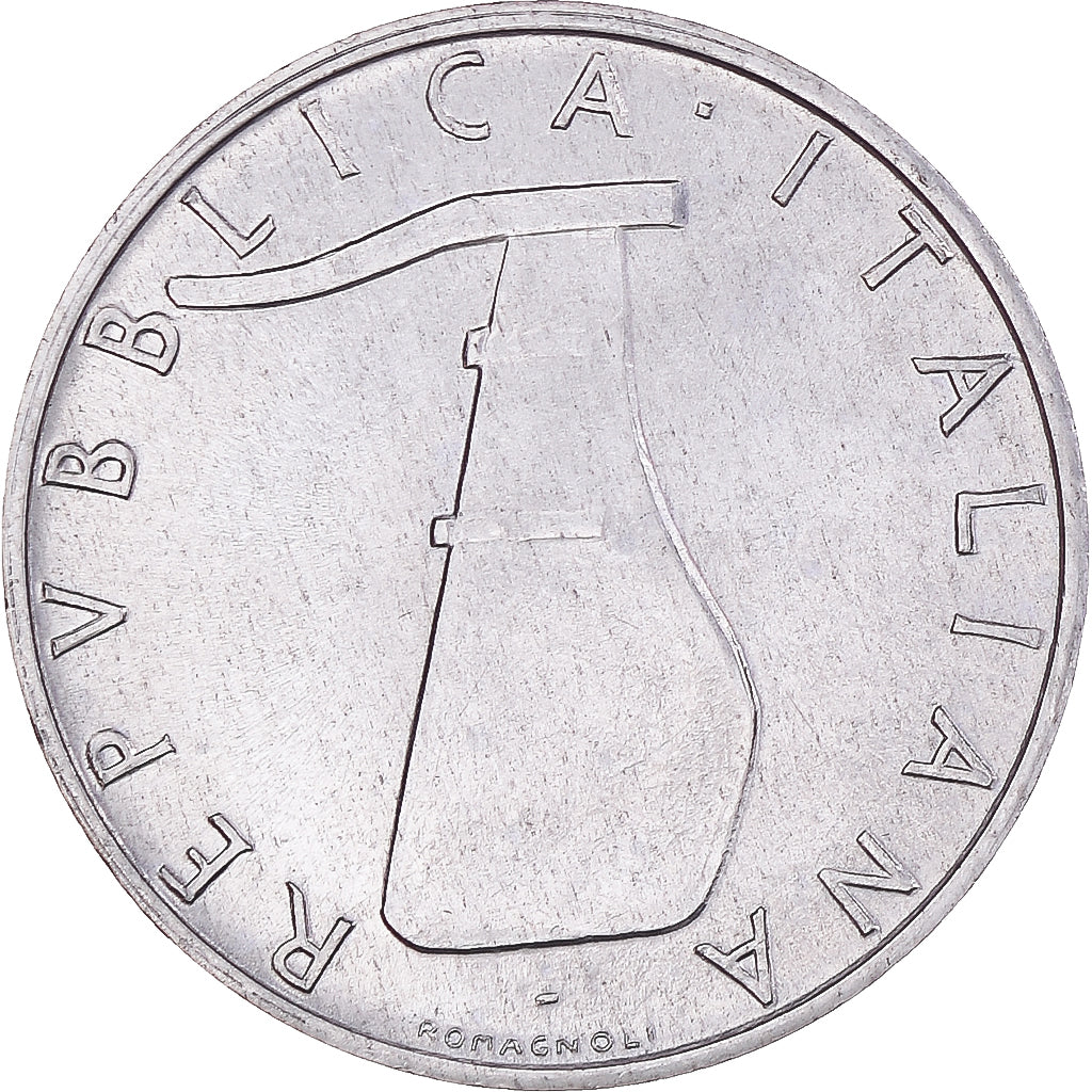 Coin, Italy, 5 Lire, 1966, Rome, AU(55-58), Aluminum, KM:92