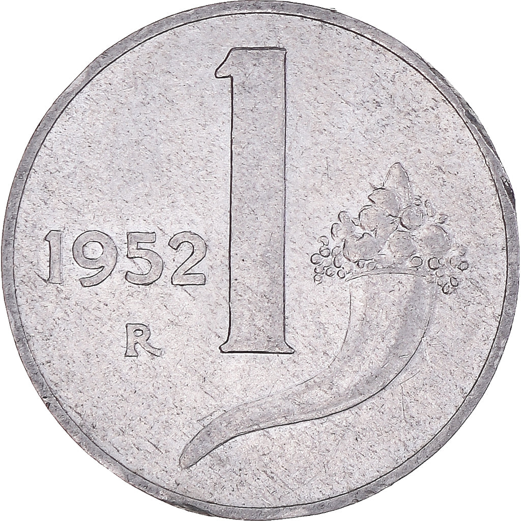 Coin, Italy, Lira, 1952, Rome, EF(40-45), Aluminum, KM:91