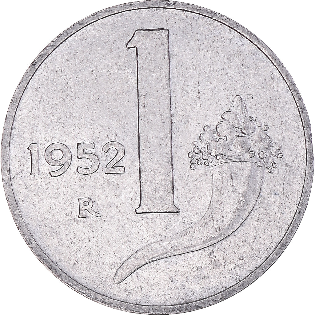 Coin, Italy, Lira, 1952, Rome, EF(40-45), Aluminum, KM:91