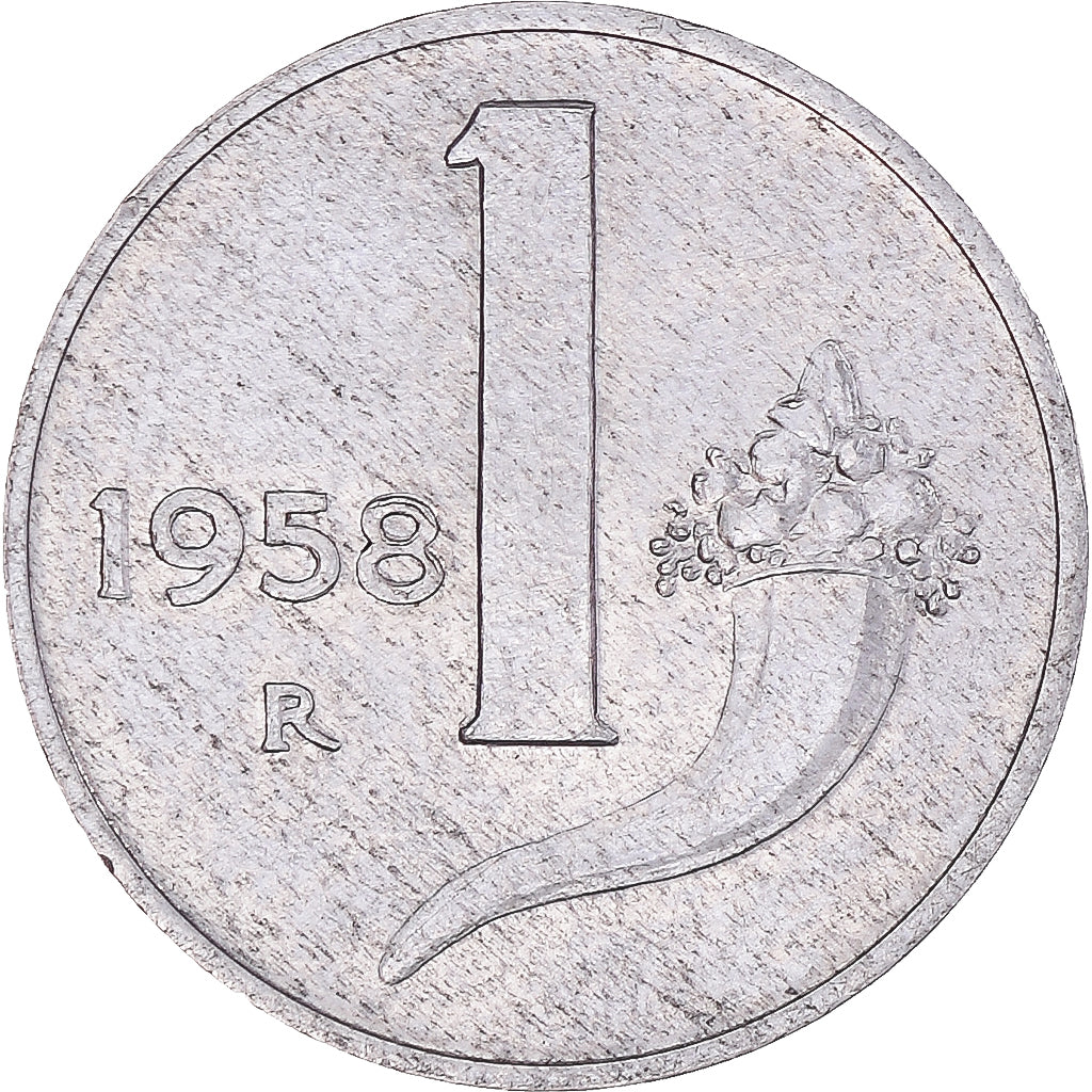 Moeda, Itália, Lira, 1958, Rome, VF(30-35), Alumínio, KM:91