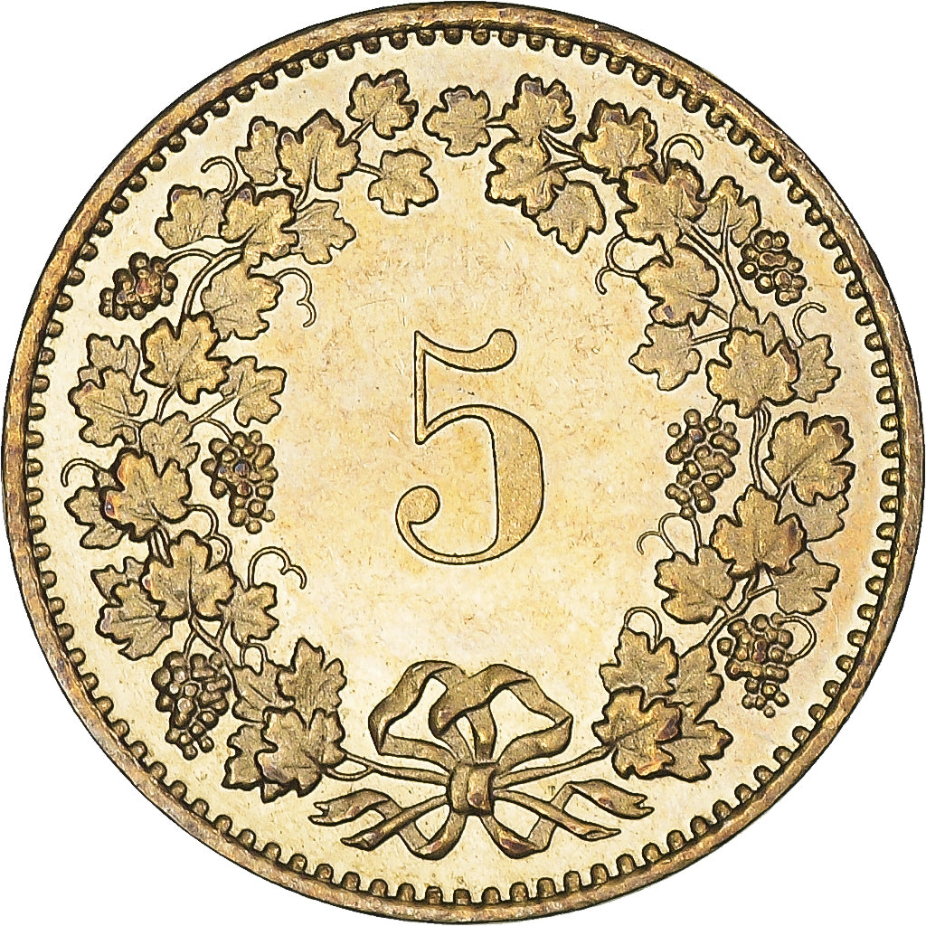 Moneta, Svizzera, 5 Rappen, 1981, Bern, SPL+, Nichel, KM:26c