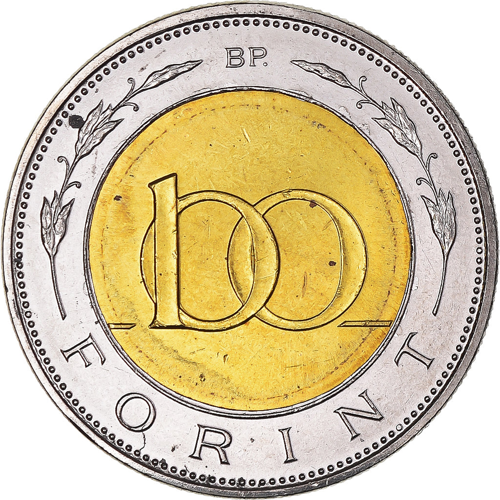 Coin, Hungary, 100 Forint, 2012, Budapest, MS(63), Bi-Metallic, KM:851