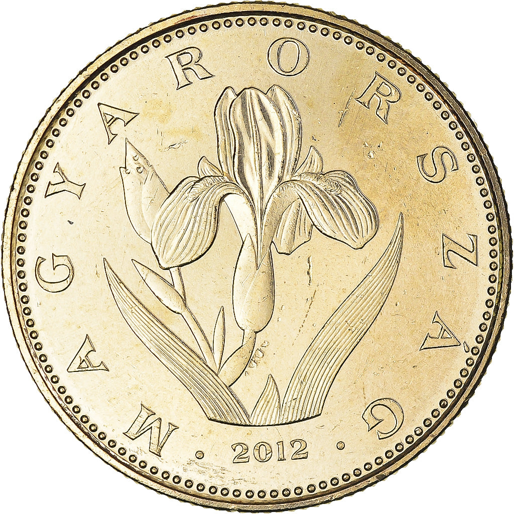 Coin, Hungary, 20 Forint, 2012, Budapest, MS(63), Nickel-brass, KM:849