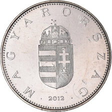 Coin, Hungary, 10 Forint, 2012, Budapest, MS(63), Copper-nickel, KM:848