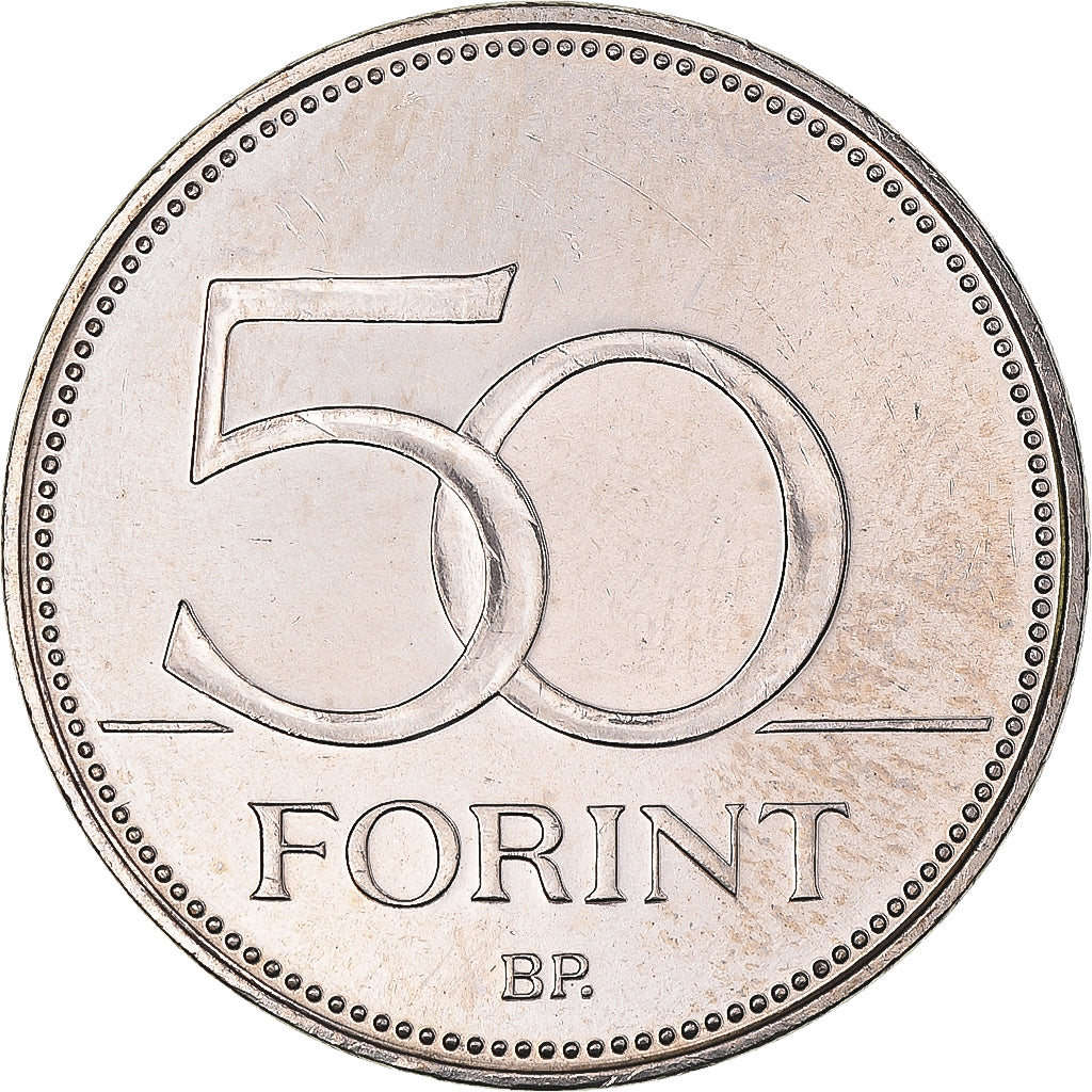 Coin, Hungary, 50 Forint, 2012, Budapest, MS(63), Copper-nickel, KM:850