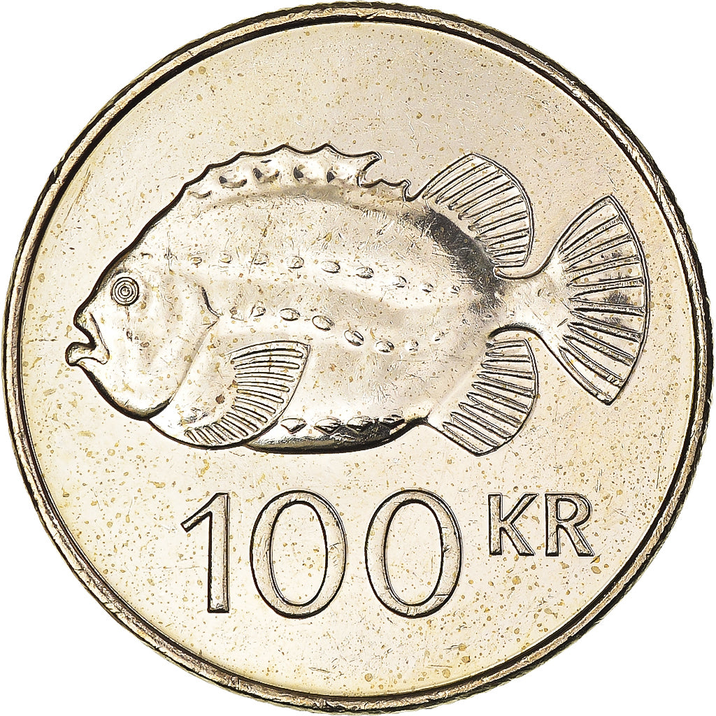 Coin, Iceland, 100 Kronur, 2011, MS(63), Copper-Nickel-Zinc, KM:35