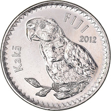 Moneta, Fiji, 20 Cents, 2012, Kaka, MS(65-70), Acier plaqué nickel, KM:334
