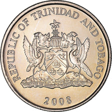 Coin, TRINIDAD & TOBAGO, 25 Cents, 2008, MS(65-70), Copper-nickel, KM:32
