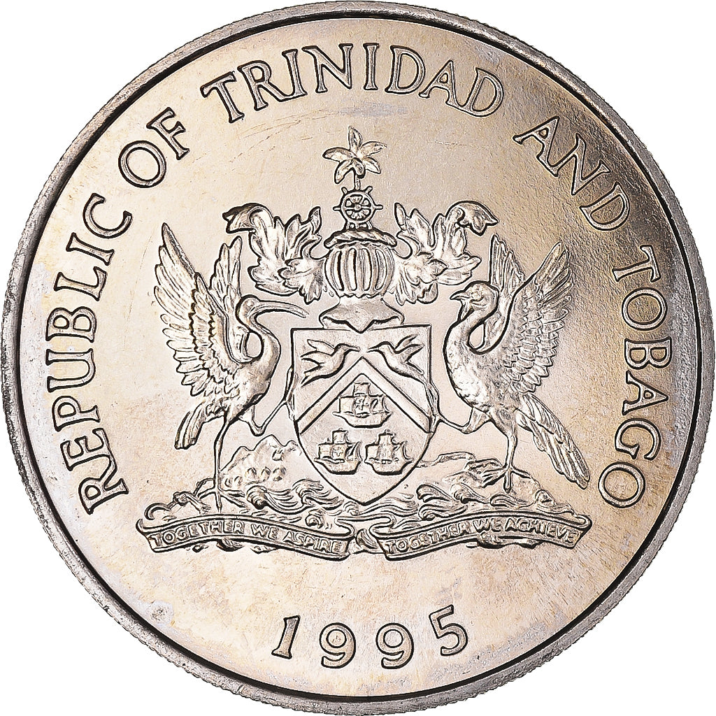 Coin, TRINIDAD & TOBAGO, Dollar, 1995, FAO, MS(63), Copper-nickel, KM:61