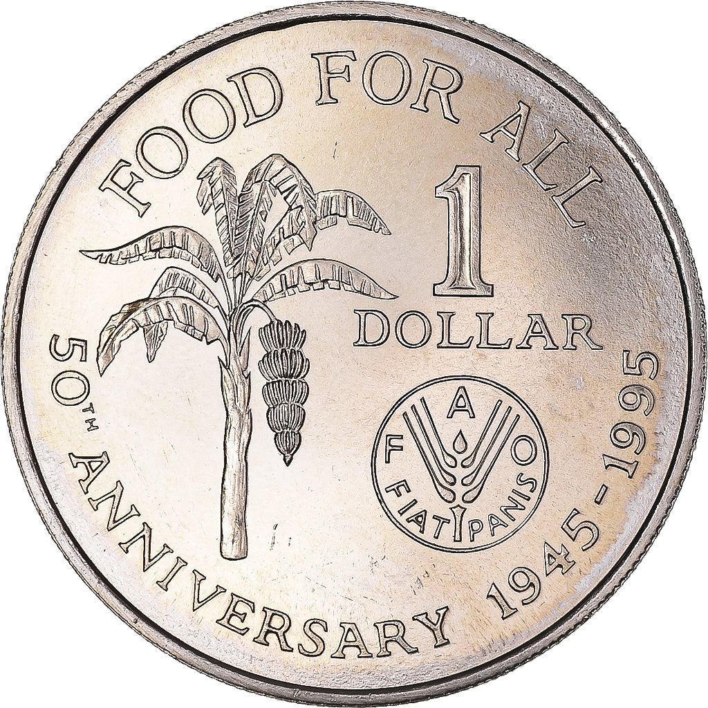 Coin, TRINIDAD & TOBAGO, Dollar, 1995, FAO, MS(63), Copper-nickel, KM:61
