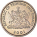 Münze, TRINIDAD & TOBAGO, 10 Cents, 2001, STGL, Kupfer-Nickel, KM:31