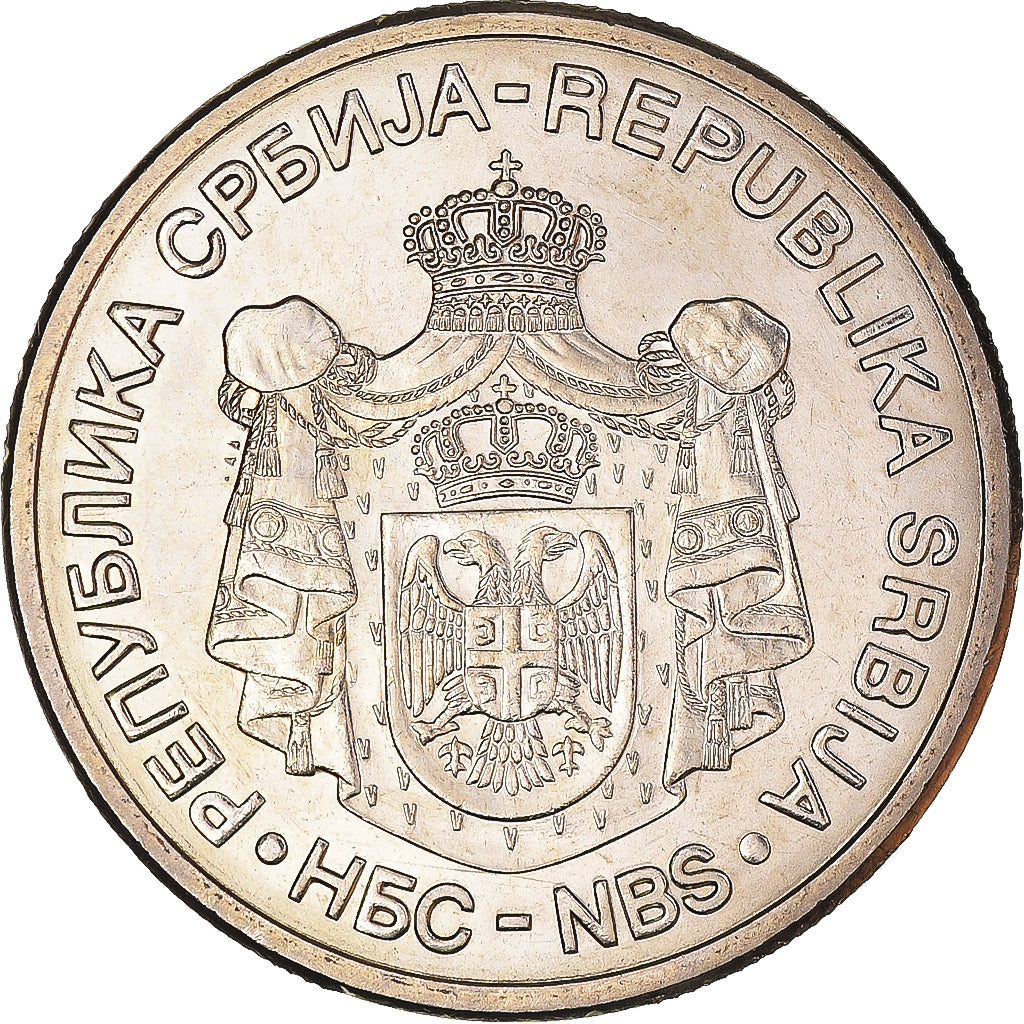 Moneda, Serbia, 10 Dinara, 2010, SC, Cobre - níquel - cinc, KM:41