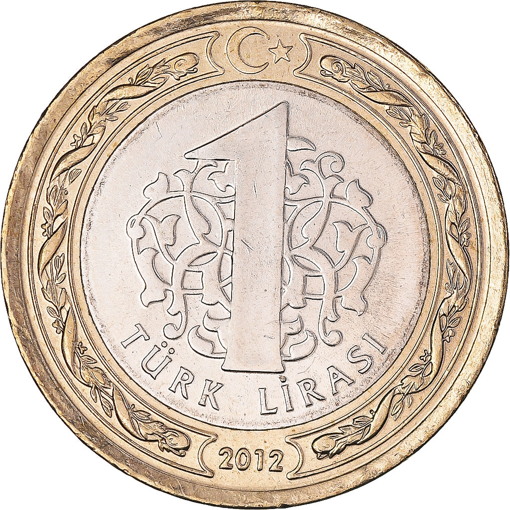 Moneta, Turchia, Lira, 2012, FDC, Bi-metallico, KM:1244