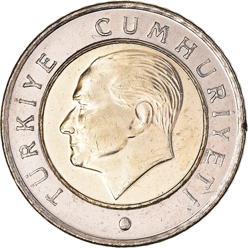 Münze, Türkei, 50 Kurus, 2013, UNZ, Bi-Metallic, KM:1243