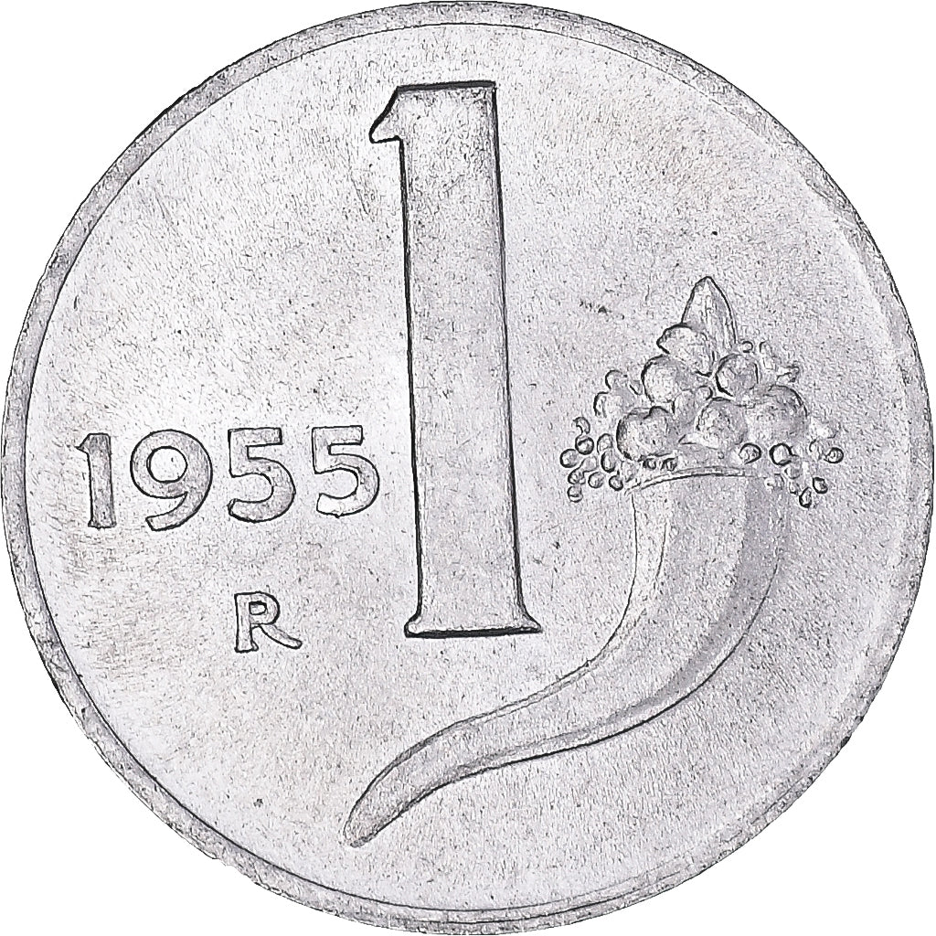 Munten, Italië, Lira, 1955, Rome, ZF+, Aluminium, KM:91