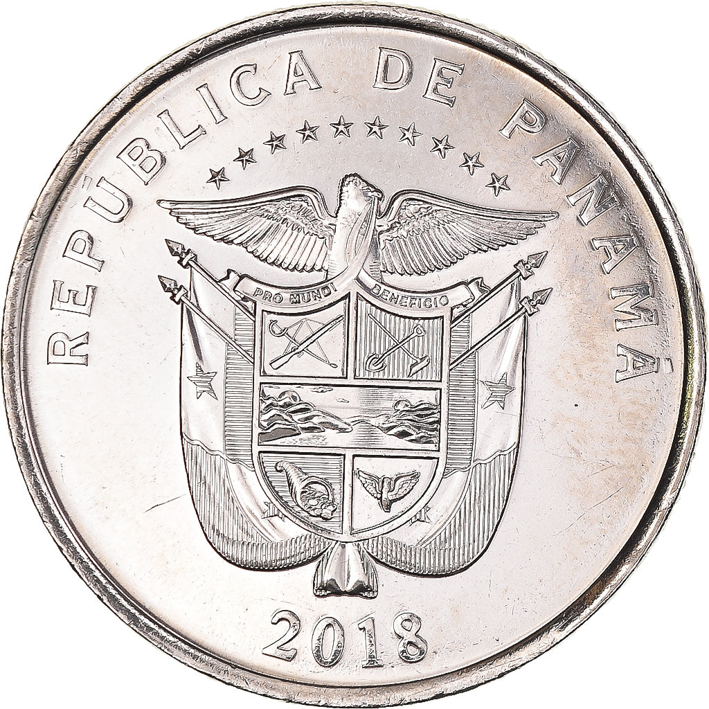 Moneda, Panamá, 1/2 Balboa, 2018, 10 Stars, FDC, Cobre - níquel recubierto de