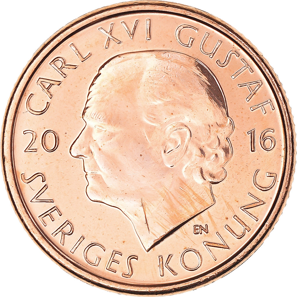 Coin, Sweden, 2 Kronor, 2016, MS(65-70), Copper Plated Steel, KM:929