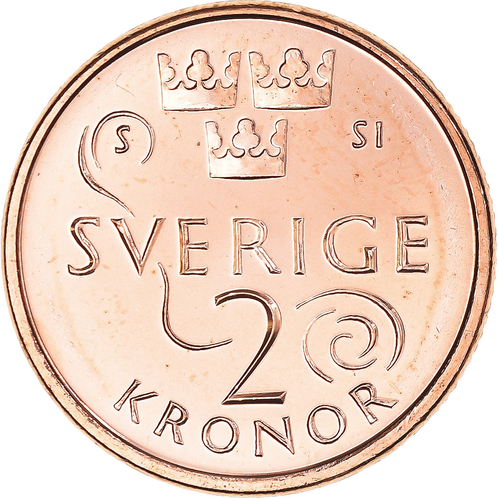 Coin, Sweden, 2 Kronor, 2016, MS(65-70), Copper Plated Steel, KM:929