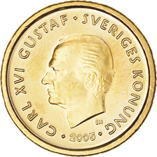 Coin, Sweden, 10 Kronor, 2005, MS(65-70), Nordic gold, KM:895