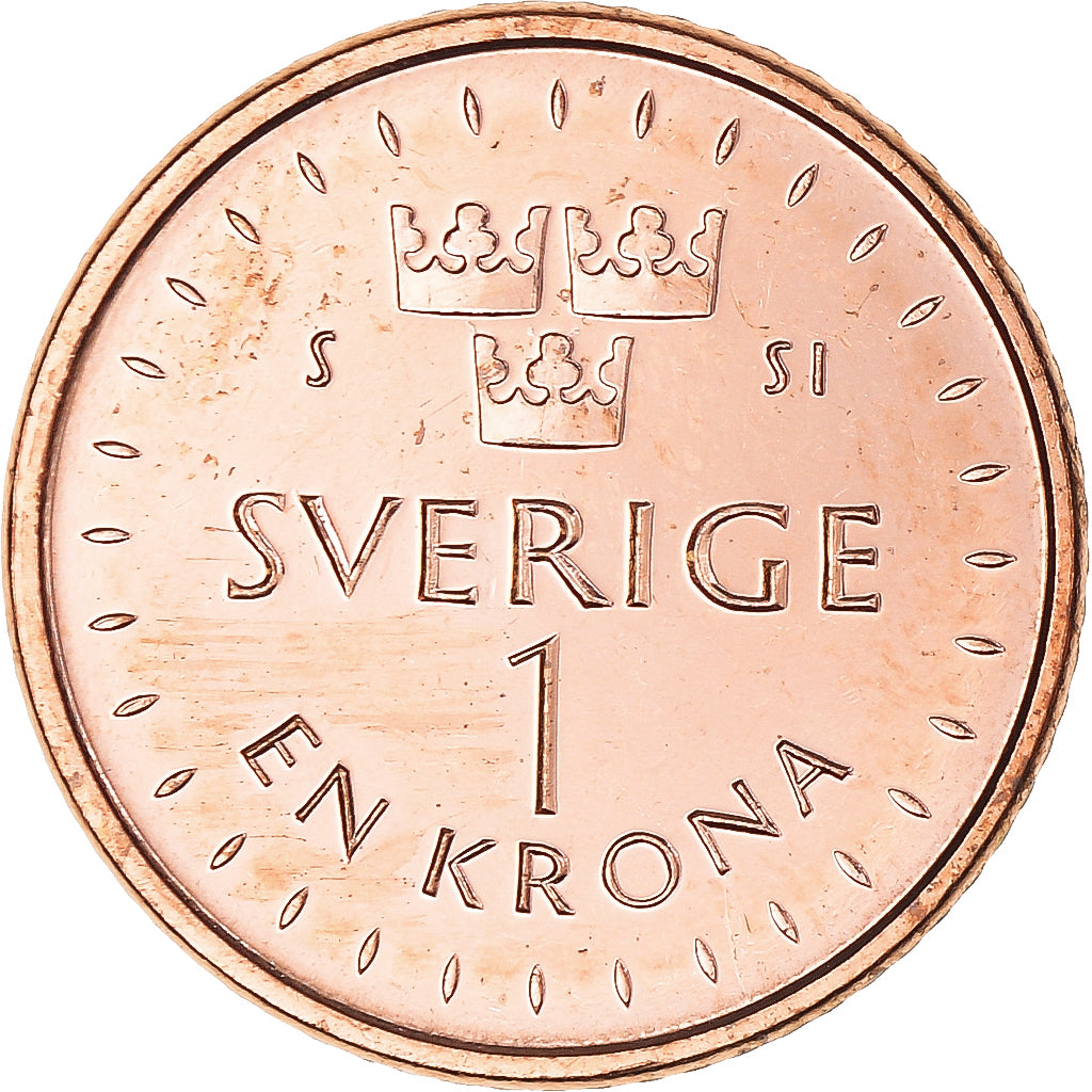 Moeda, Suécia, Krona, 2016, MS(65-70), Aço Cromado a Cobre, KM:928