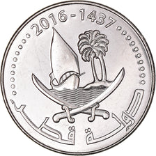 Coin, Qatar, 50 Dirhams, 1437 (2016), MS(65-70), Nickel Clad Steel, KM:84