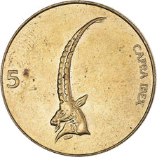 Moeda, Eslovénia, 5 Tolarjev, 2000, EF(40-45), Níquel-Latão, KM:6