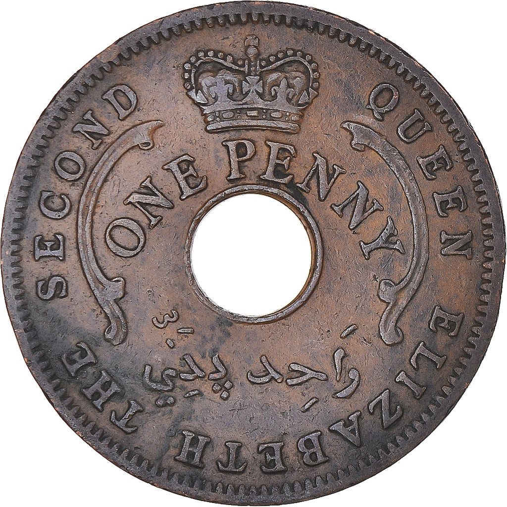 Monnaie, Nigéria, Elizabeth II, Penny, 1959, TTB, Bronze, KM:2