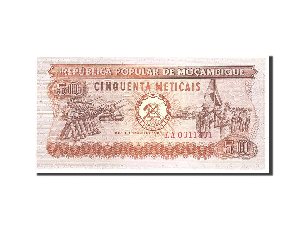 Mozambico, 50 Meticais, 1980, KM:125, 1980-06-16, FDS