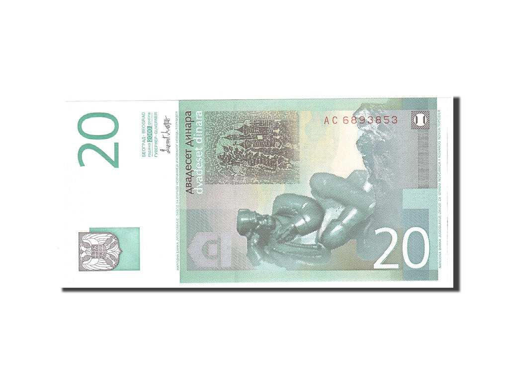 Banknote, Yugoslavia, 20 Dinara, 2000, Undated, KM:154a, UNC(65-70)