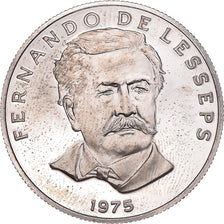 Moeda, Panamá, 50 Centesimos, 1975, U.S. Mint, BE, MS(65-70), Cobre Revestido a